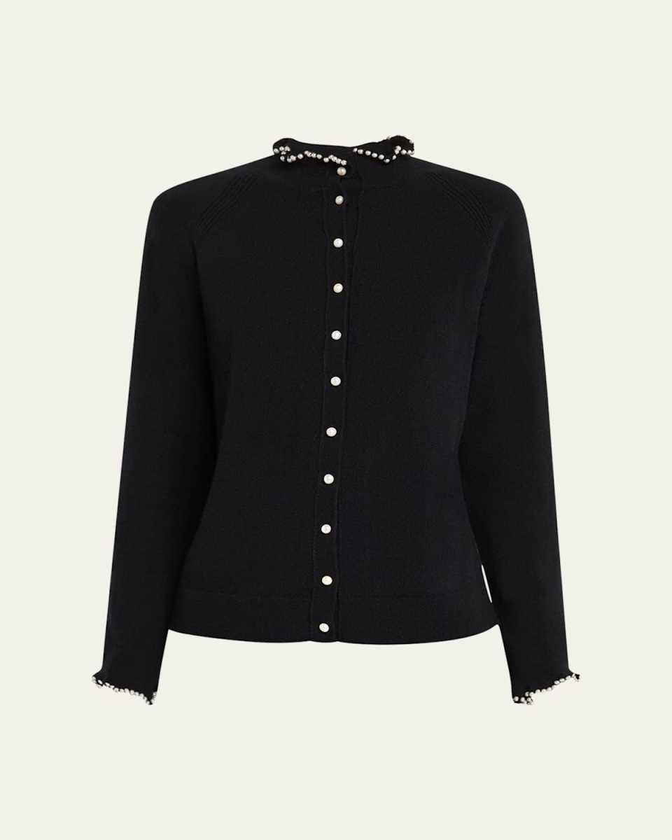 Pearl-Button Cashmere Cardigan